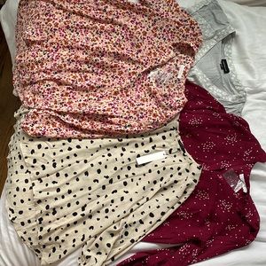 Work blouse bundle size small NWT